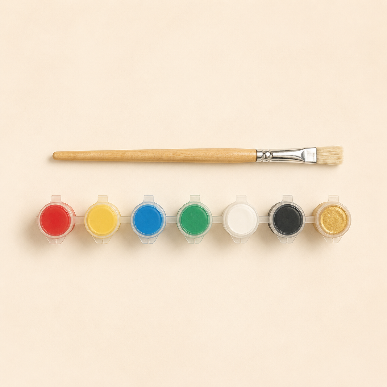 Paint Brush & Paint Pots